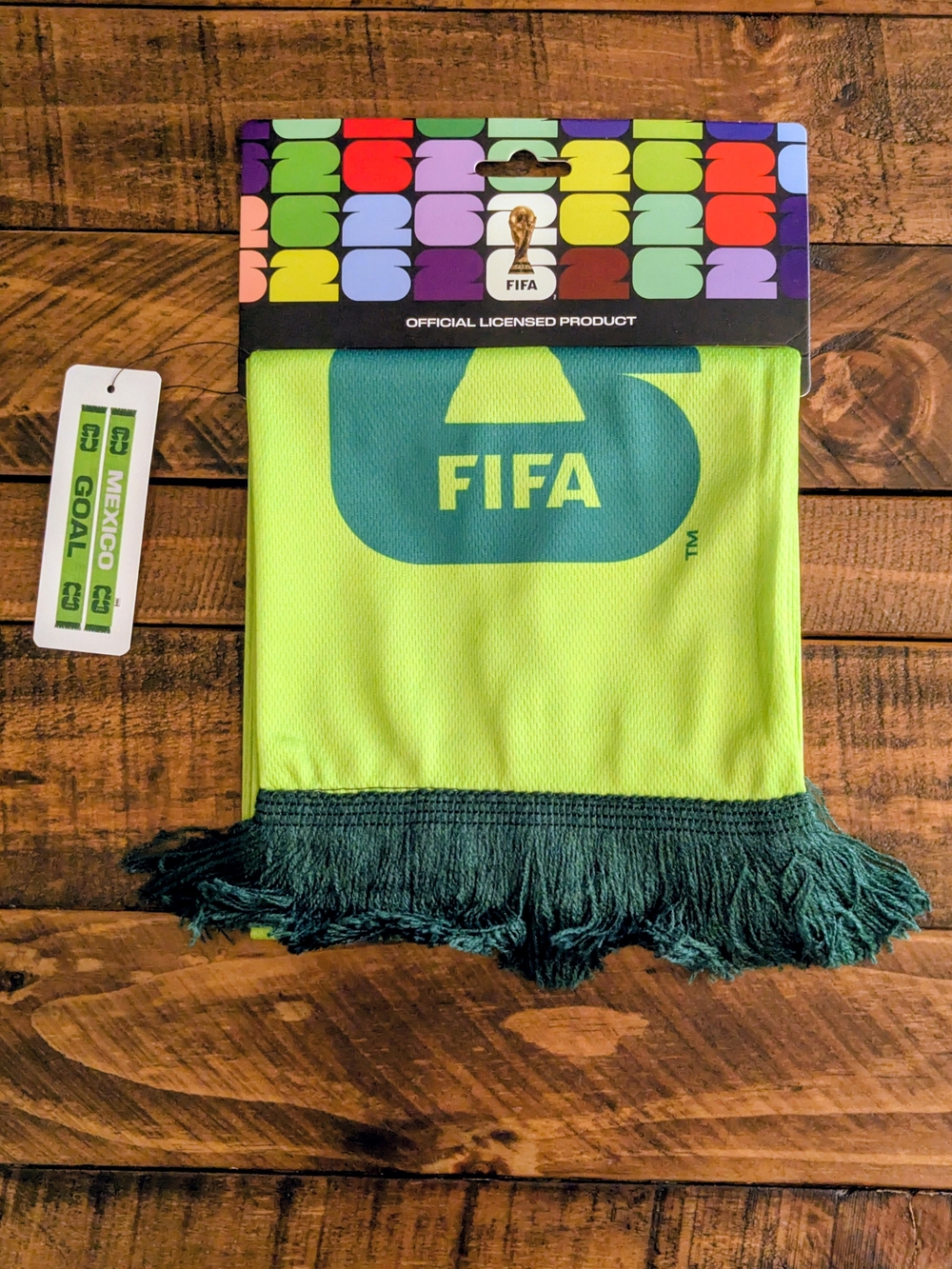 Official FIFA World Cup 2026 Fan Scarf Licensed Soccer Bufanda 64" Mexico GOAL